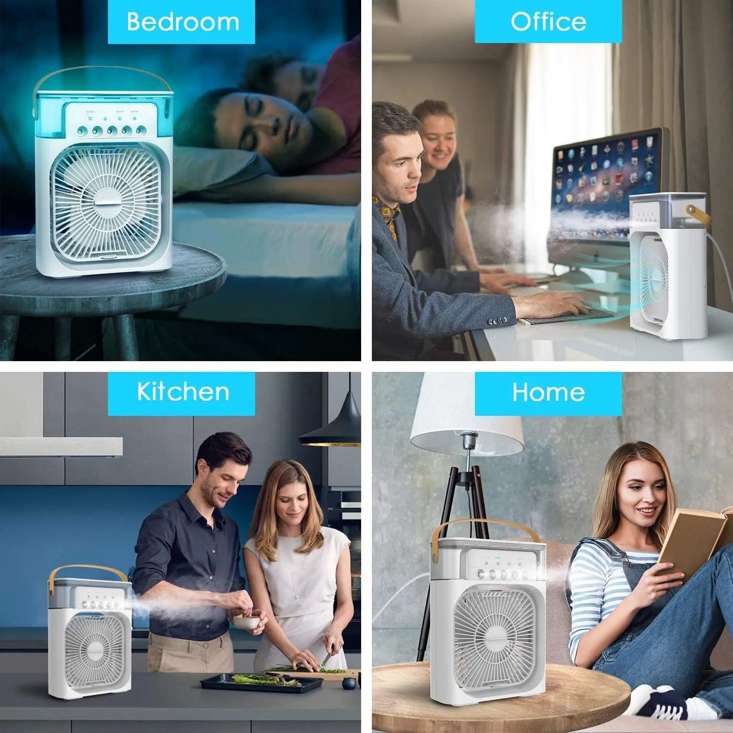 Mihraaj | Mini Air Cooling Fan ā Portable USB wire electric supply Desk Cooler for Home, Office, Travel