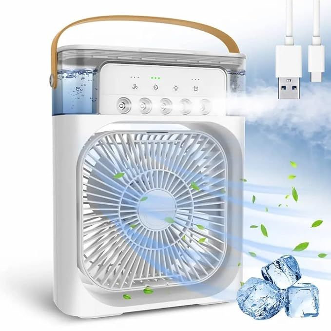 Mihraaj | Mini Air Cooling Fan ā Portable USB wire electric supply Desk Cooler for Home, Office, Travel