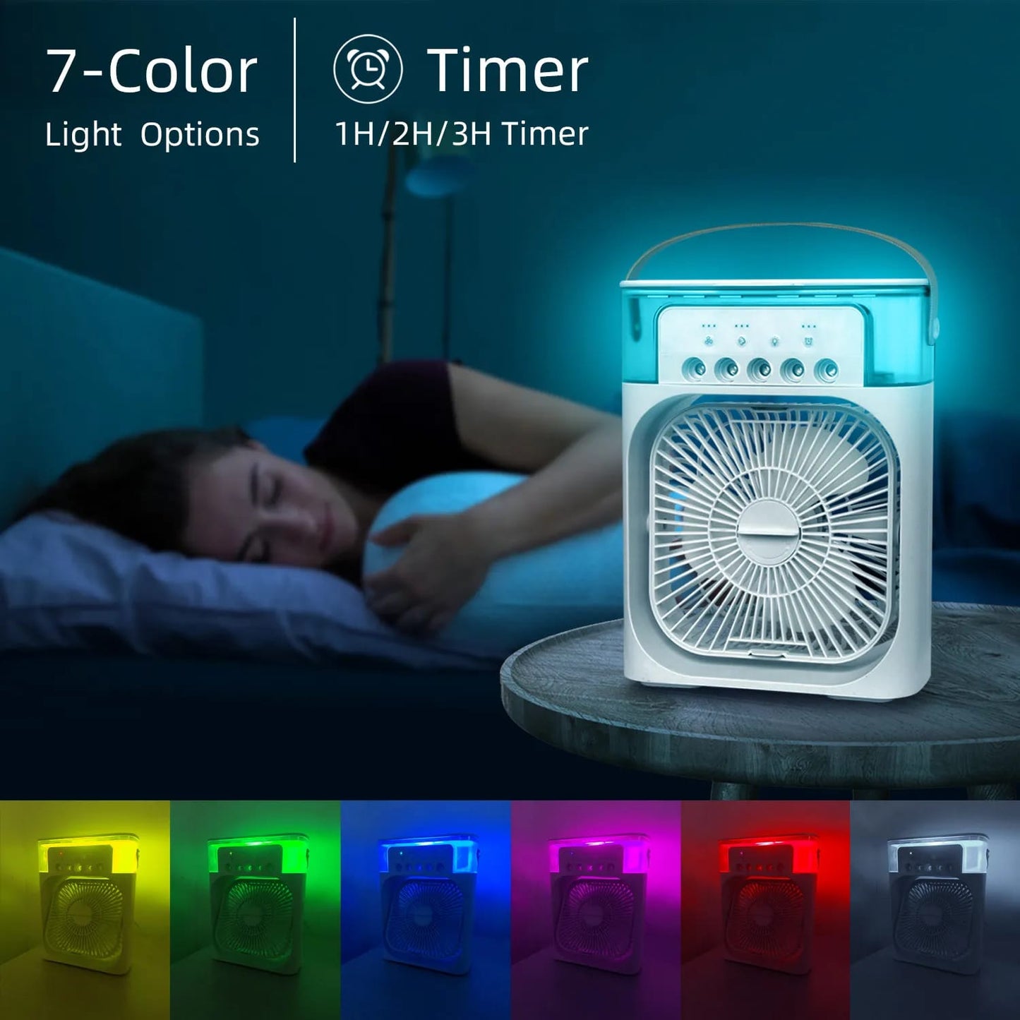 Mihraaj | Mini Air Cooling Fan ā Portable USB wire electric supply Desk Cooler for Home, Office, Travel