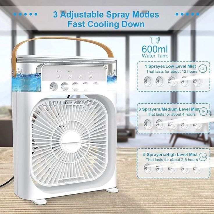 Mihraaj | Mini Air Cooling Fan ā Portable USB wire electric supply Desk Cooler for Home, Office, Travel